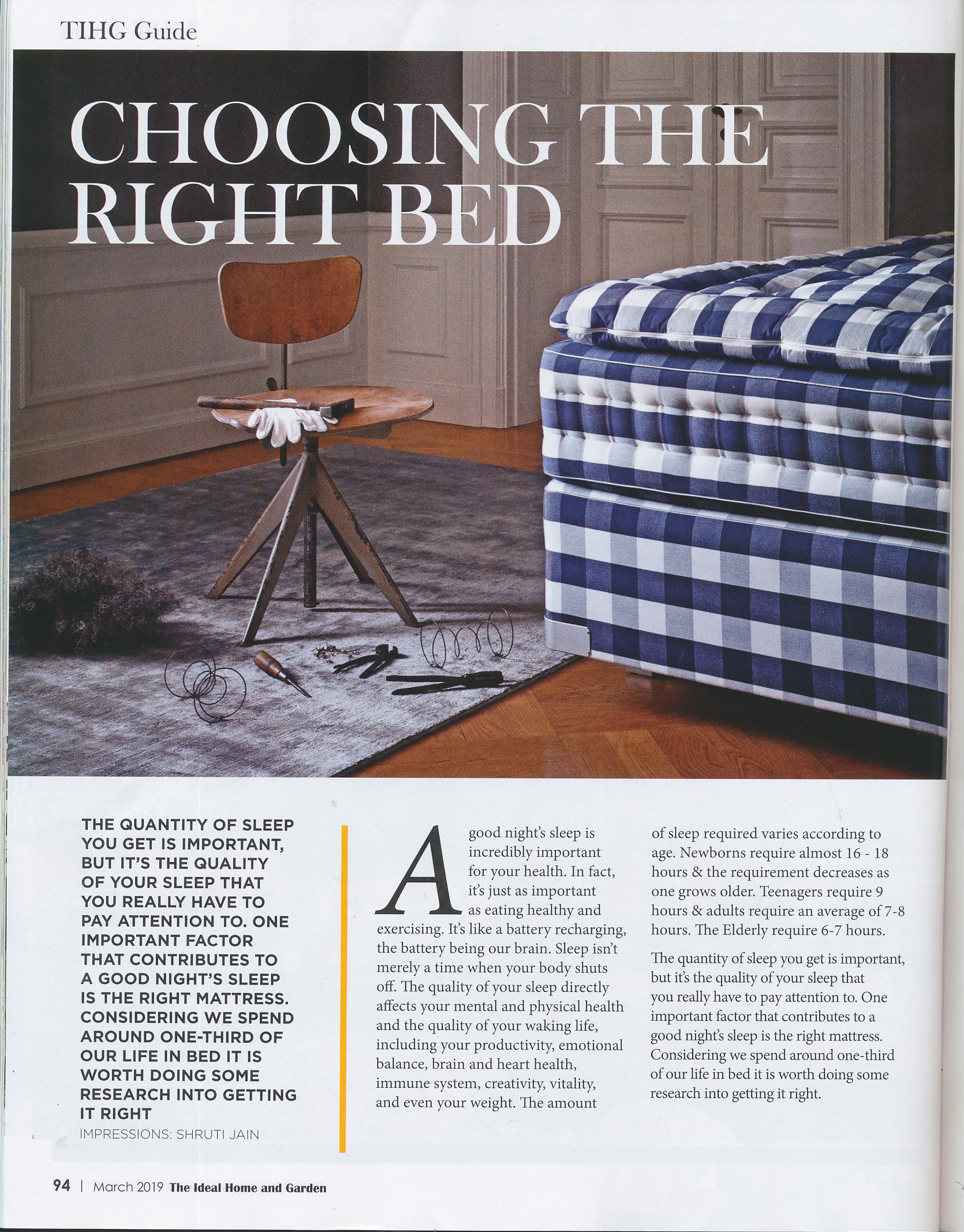 Choosing the right bed