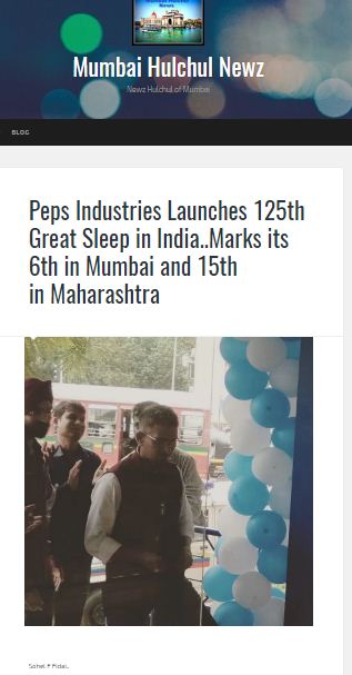 Peps Industries Launches 125th Great Sleep in India! Marks its 6th in Mumbai and 15th  in Maharashtra