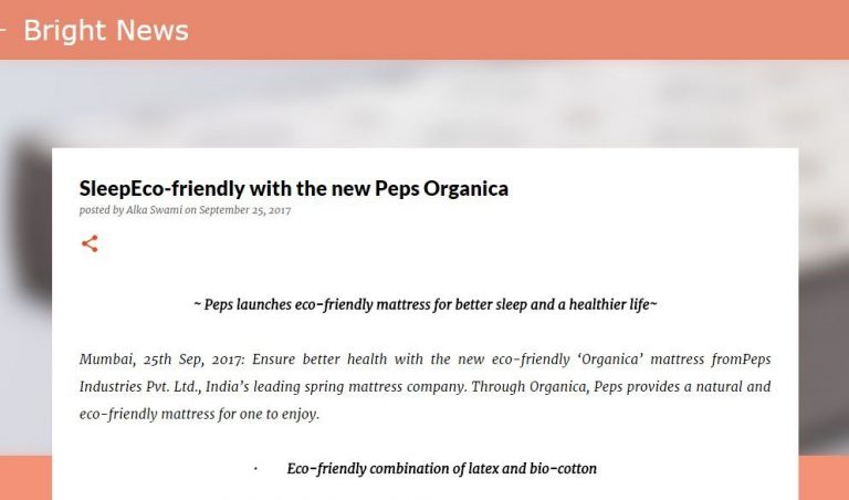 Peps launches Eco-friendly mattress for better sleep and a ...