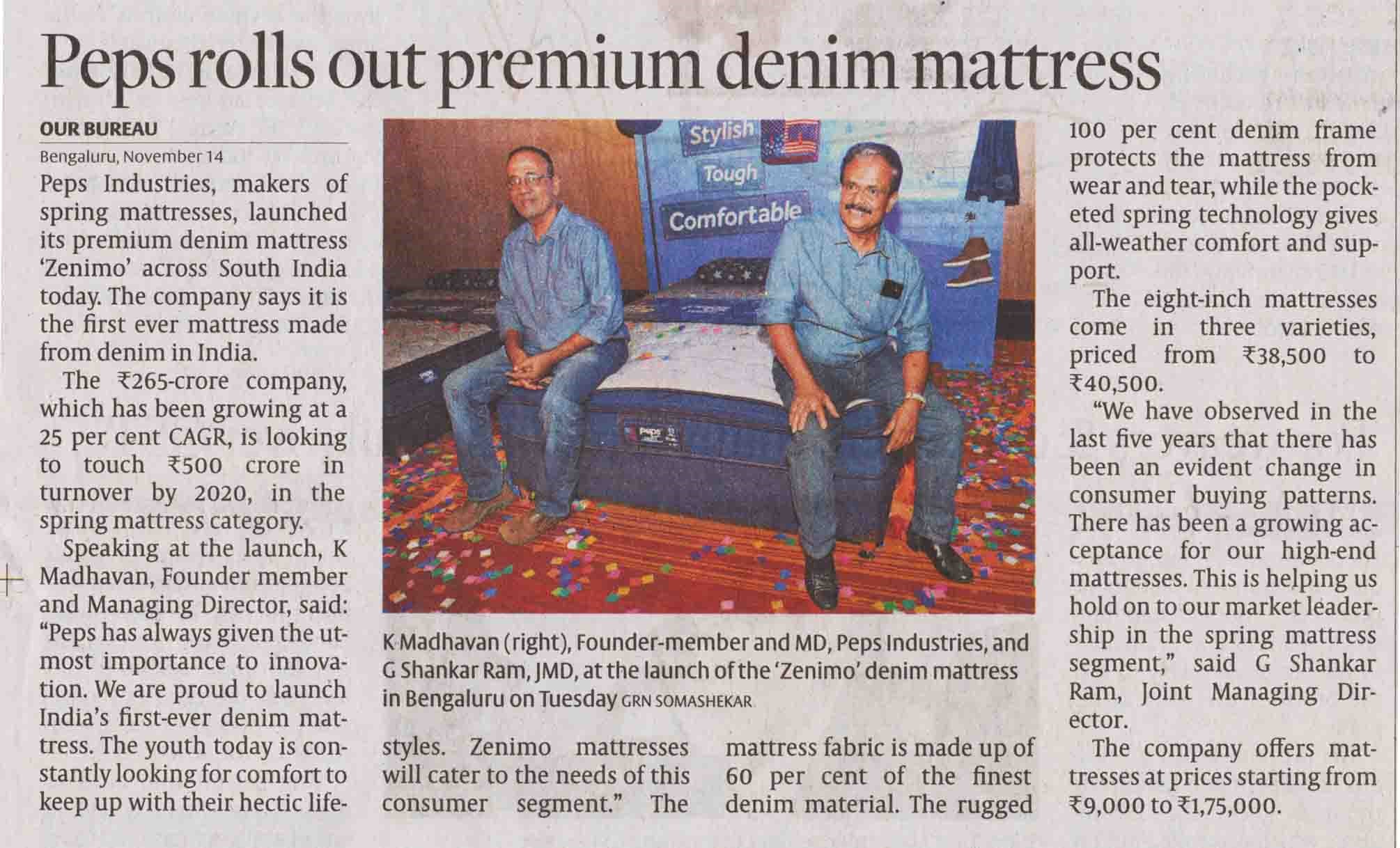 Peps rolls out premium denim mattress